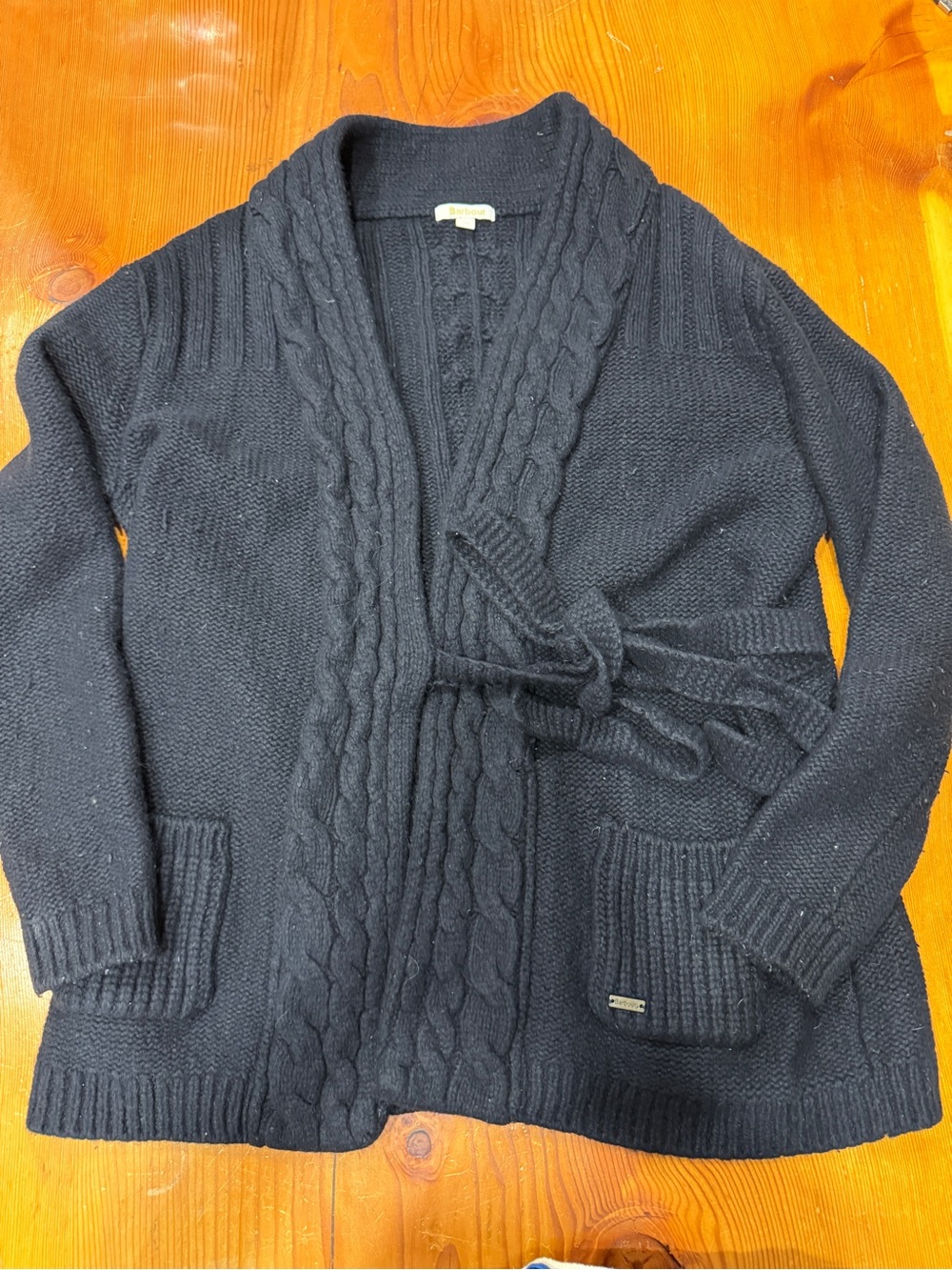 Barbour Carter Wrap Knit Wool Cardigan Sweater - Women